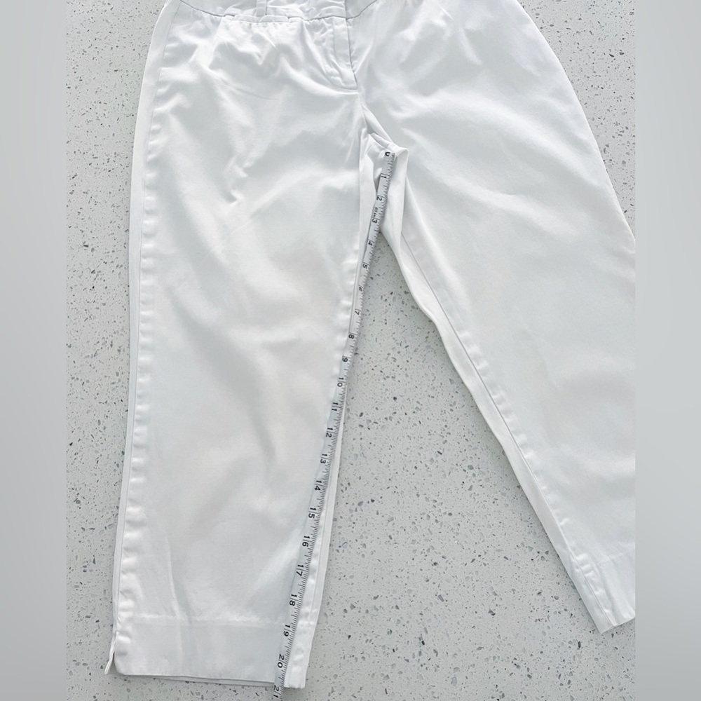 Talbots Signature Cropped Capri Pants Women’s 4 White - Picture 4 of 6